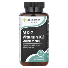 LifeSeasons, Essential, MK-7 Vitamine K2, Fonte Rapide, Baie, 60 Pastilles Fondantes