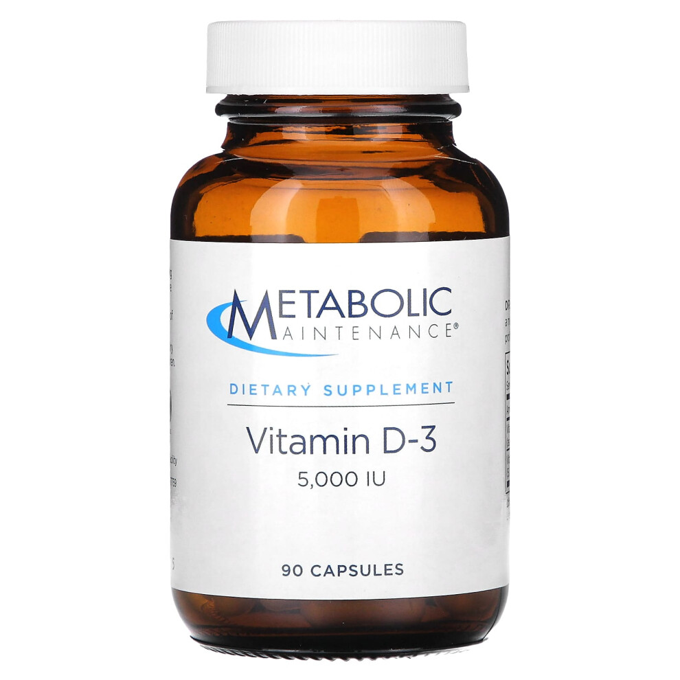 Metabolic Maintenance , Vitamin D-3, 5,000 Iu, 90 Capsules