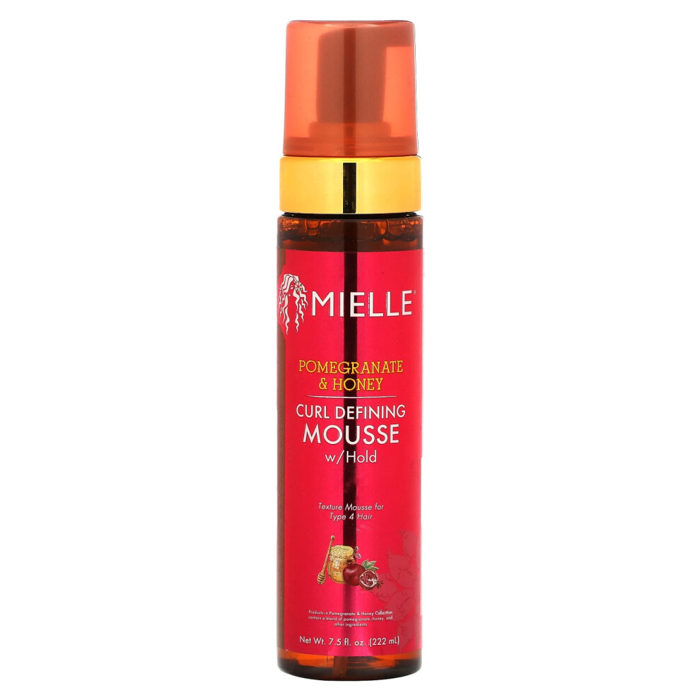 Mielle , Curl Defining Mousse With Hold, Pomegranate & Honey, 7.5 Fl Oz (222 Ml)
