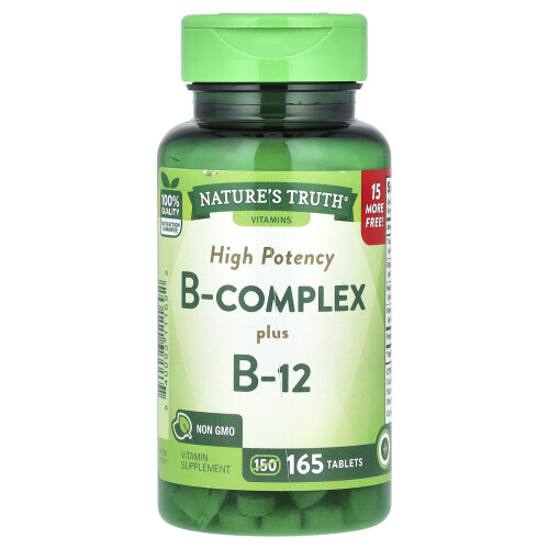 Nature's Truth, Complexe B Haute Puissance Plus B-12, 165 Comprimés