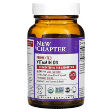 New Chapter, Fermentiertes Vitamin D3, 2.000 IE, 90 vegetarische Tabletten