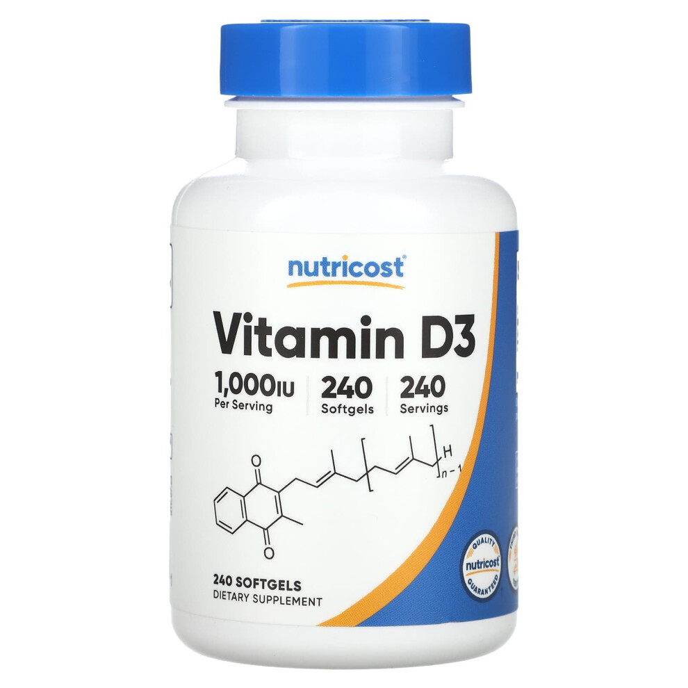 Nutricost , Vitamin D3, 1,000 Iu, 240 Softgels