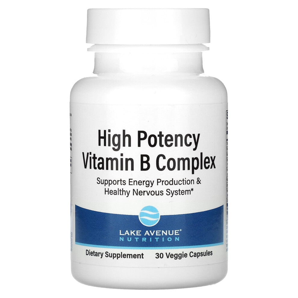 Lake Avenue Nutrition , High Potency Vitamin B Complex, 30 Veggie Capsules