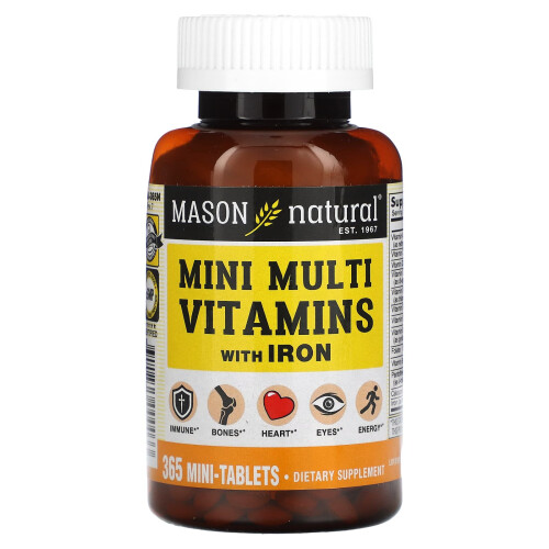 Mason Natural, Mini Multivitamine mit Eisen, 365 Mini-Tabletten