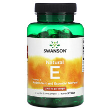 Swanson, E Naturel, 1 000 UI, 100 Softgels