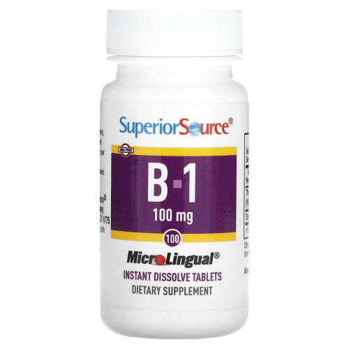 Superior Source, B-1, 100 mg, 100 Comprimés à Dissolution Instantanée 1