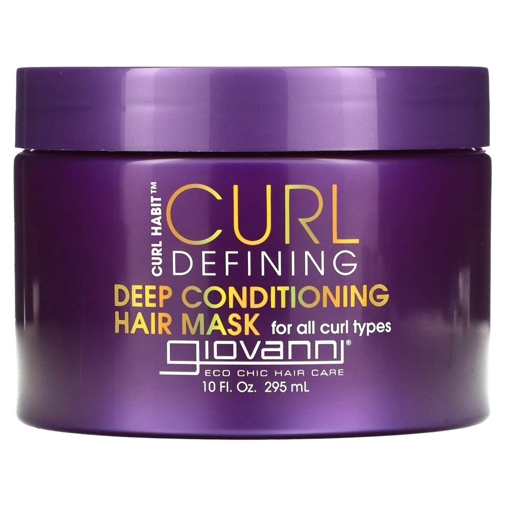 Giovanni , Curl Habit, Curl Defining Deep Conditioning Hair Mask, For All Curl Types, 10 Fl Oz (295 Ml)
