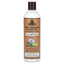 Okay Pure Naturals, Huile de Ricin Noire Jamaïcaine, Boucles de Coco, Après-shampoing, 12 fl oz (355 ml)