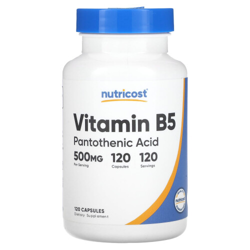 Nutricost, Vitamine B5, 500 mg, 120 Gélules