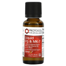 Protocol for Life Balance, Flüssiges D3 & MK-7, 1 fl oz (30 ml)
