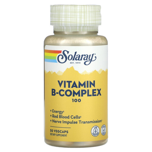 Solaray, Vitamin B-Komplex 100, 50 VegCaps