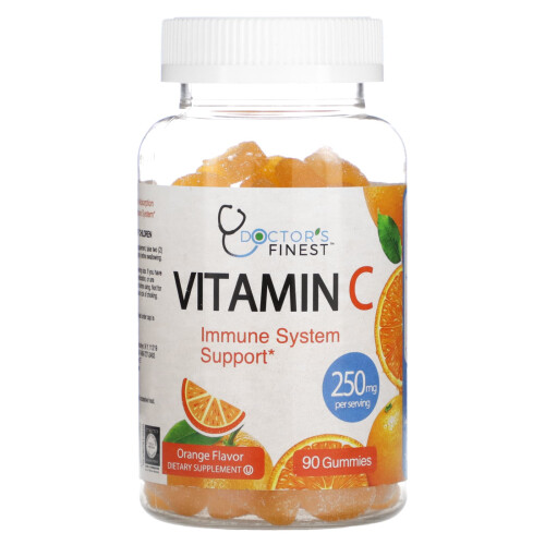 Doctor's Finest, Vitamin C, Orange, 250 mg, 90 Gummis