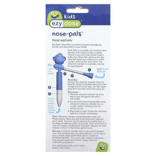Ezy Dose, Kinder, Nase-Pals, Nasensauger, 6-teiliges Set 1