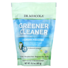 Dr. Mercola, Greener Cleaner, Sachets à Lessive, Sans Parfum, 24 Sachets, 15,2 oz (431 g)