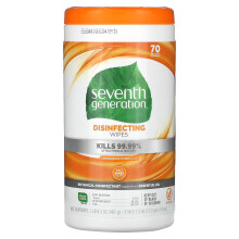 Seventh Generation, Desinfektionstücher, Zitronengras Zitrus, 70 Feuchttücher, 1 lb 0,3 oz (461 g)