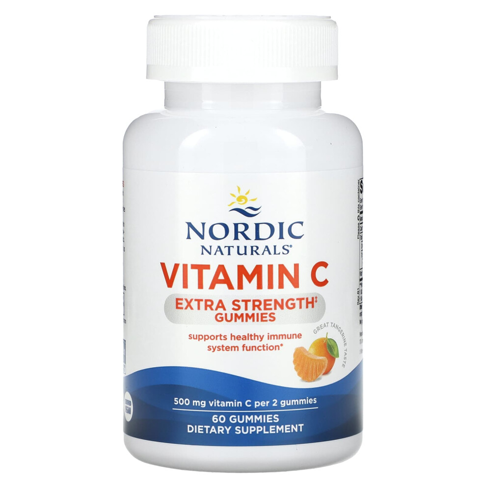 Photos - Vitamins & Minerals Nordic Naturals , Vitamin C, Extra Strength, Great Tangerine, 500 mg , 60 Gummies  (250 mg per Gummy)