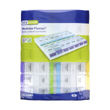 Ezy Dose, Wöchentlicher 4x/Tag Medikamentenplaner mit Druckknöpfen, 3XL, 1 Stück