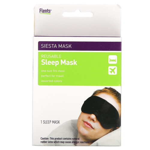 Flents, Wiederverwendbare Schlafmaske, Einheitsgröße, 1 Maske