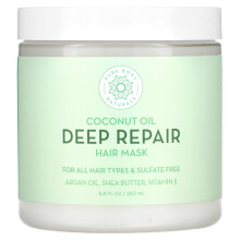 Pure Body Naturals, Masque Capillaire Réparation Intense à l'Huile de Coco, 8,8 fl oz (260 ml)