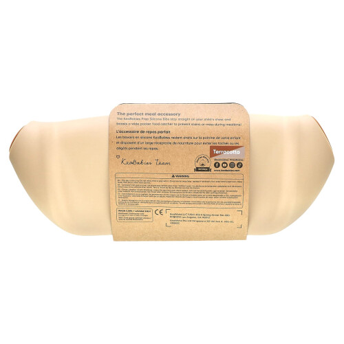 KeaBabies, Prep Silikonlätzchen, 6-36 Monate, Terrakotta, 2er Pack 1