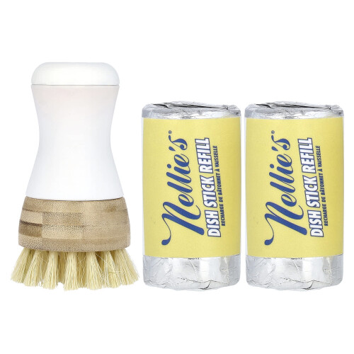 Nellie's, Bâtonnet pour Vaisselle, 1 Bâtonnet, 2 Recharges 2