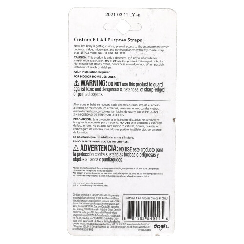 Safety 1st Safety 1st, Custom Fit All Purpose Straps, 2 Pack 1