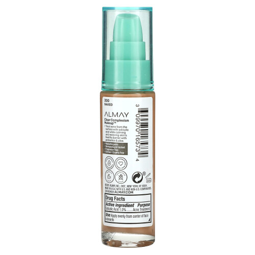 Almay, Clear Complexion Make-up, 300 Nackt, 1 fl oz (30 ml) 1