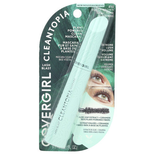 Κάλυπτρα, Lash Blast, Cleantopia Μασκάρα, 810 Μαύρο Καφέ, 0,32 fl oz (9,5 ml) 1