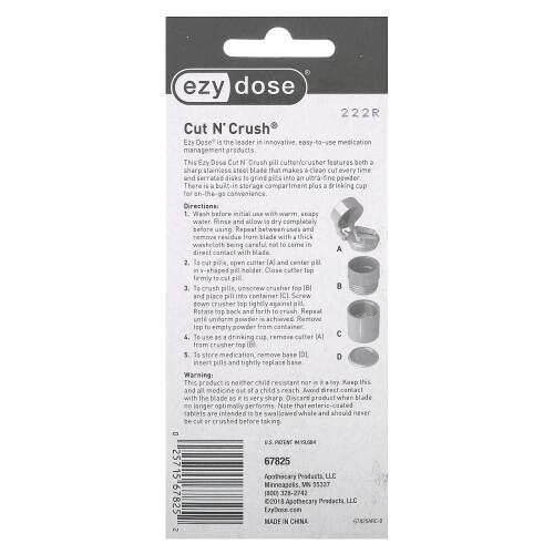 Ezy Dose, Cut N' Crush, 1 Tabletten-Teiler/Zerkleinerer 1
