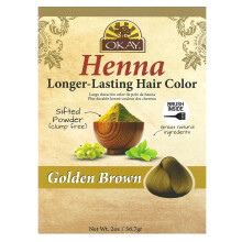 Okay Pure Naturals, Henné, Colorant Capillaire Longue Durée, Brun Doré, 2 oz (56,7 g)