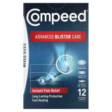 Compeed, Soin Avancé pour Ampoules, Tailles Variées, 12 Coussinets Actifs en Gel