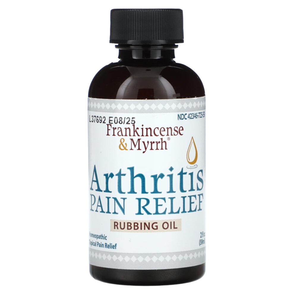 Frankincense & Myrrh , Arthritis Pain Relief Rubbing Oil, 2 Fl Oz (59 Ml)