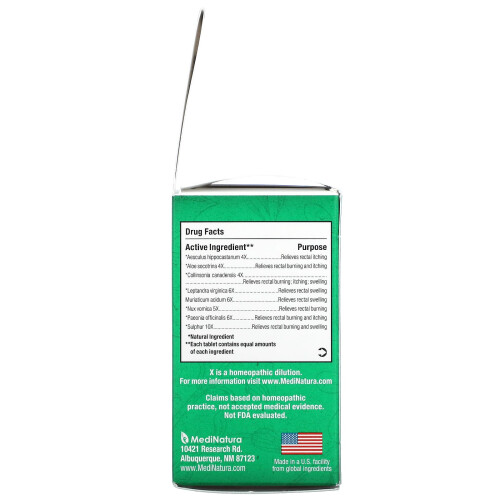 MediNatura, BHI, Hemorrhoid Relief, 100 Tablets 2