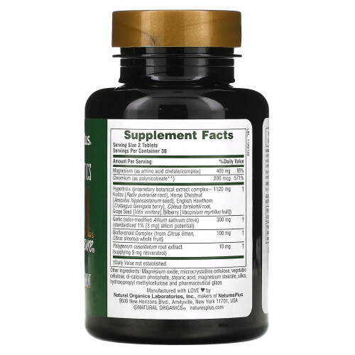 NaturesPlus, Advanced Therapeutics, Hypertrol, RX Blutdruck, 60 Tabletten 1