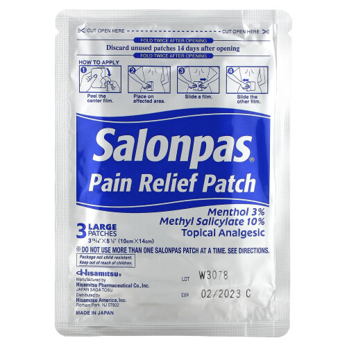 Salonpas, Schmerzlinderndes Pflaster, Groß, 9 Pflaster 1