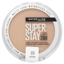 Maybelline Super Stay bis zu 24 Std Hybrid-Puder-Foundation, mittlere bis volle Deckkraft, matt, 128, 1 Stück