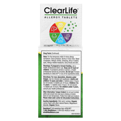 MediNatura, Comprimés ClearLife Allergie, Force Extra, 60 comprimés 2