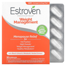 Estroven, Soulagement de la Ménopause + Gestion du Poids, 30 Gélules