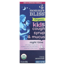 Mommy's Bliss, Kinder, Organischer Hustensaft & Schleim, Nachtzeit, 1-12 Jahre, 4 fl oz (120 ml)
