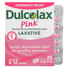 Dulcolax, Laxatif Rose, 5 mg, 25 Comprimés Enrobés Confort
