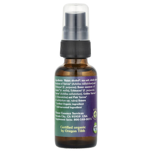 Flower Essence Services, Spray de Solution Environnementale à l'Achillée, 1 fl oz (30 ml) 1
