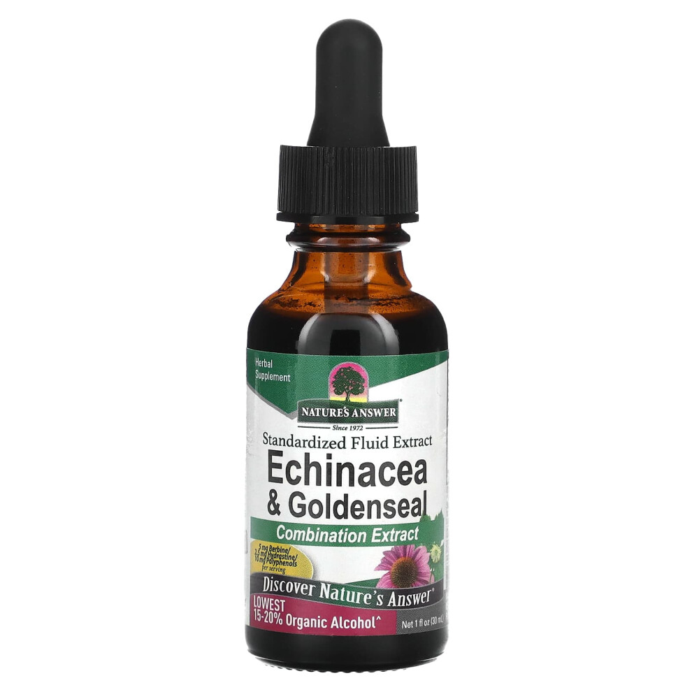 Nature's Answer , Echinacea & Goldenseal, Standardized Fluid Extract, 1 Fl Oz (30 Ml)
