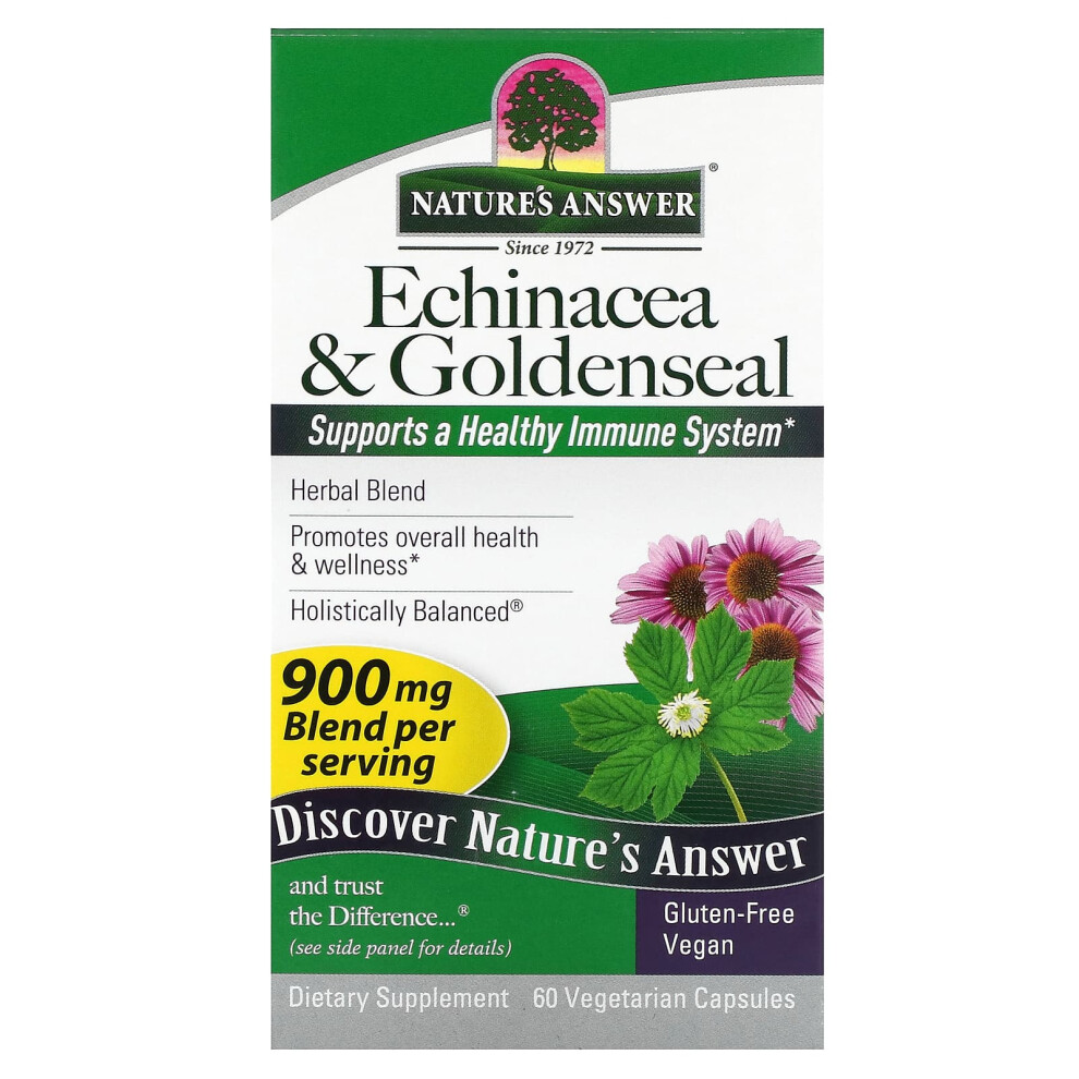Nature's Answer , Echinacea & Goldenseal, 60 Vegetarian Capsules