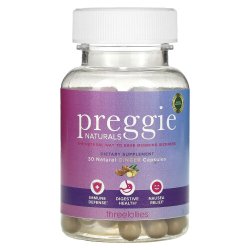 Preggie, Natürlicher Ingwer, 30 Kapseln