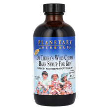 Planetary Herbals, Sirop d'Écorce de Cerisier Sauvage Dr Tierra pour Enfants, Cerise Sauvage, 8 fl oz (236.56 ml)
