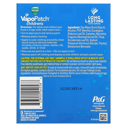 Vicks Vicks, Kinder VapoPatch, 5 tragbare Aroma-Pflaster 1