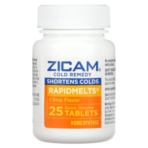 Zicam, Cold Remedy, RapidMelts, Citrus, 25 Quick Dissolve Tablets 2