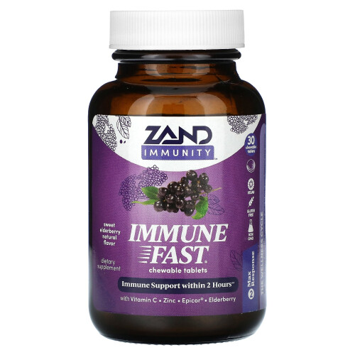 Zand, Immunité, Immune Fast, Sureau Doux, 30 Comprimés à Croquer 2