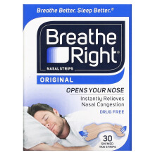 Breathe Right, Nasenpflaster, Original, Klein/Mittel, 30 braune Streifen