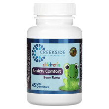 Creekside Natural Therapeutics, Enfants, Confort Anti-Anxiété, Baie, 45 comprimés à mâcher tendres